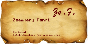 Zsembery Fanni névjegykártya
